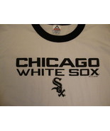 MLB Chicago White Sox Major League Baseball Fan White Ringer T Shirt L - £11.88 GBP