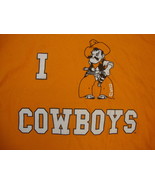 NCAA Oklahoma State Cowboys College University Fan School Orange T Shirt M - £11.86 GBP
