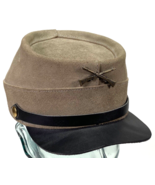 Civil War Soldier Hat Replica Confederate Gray Suede Leather - USA-X Lar... - €77,14 EUR