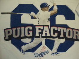 MLB Los Angeles Dodgers Major League Baseball Yasiel Puig Fan White T Sh... - £10.11 GBP