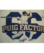 MLB Los Angeles Dodgers Major League Baseball Yasiel Puig Fan White T Sh... - £10.11 GBP