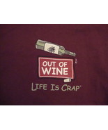 Wine is life Out of Wine Life is crap Alcohol Liquor party T Shirt M  - £10.86 GBP