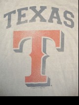 MLB Texas Rangers TX Major League Baseball Genuine Merchandise Gray T Sh... - £11.10 GBP