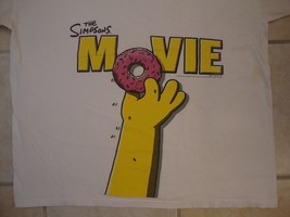 The Simpsons Movie Sprinkles Donut Homer Simpson Iconic Picture White T ... - $14.12