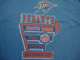 An item in the Sports Mem, Cards & Fan Shop category: NBA Oklahoma City Thunder Kevin Durant Drive Thru Fast Basketball Fan T Shirt XL