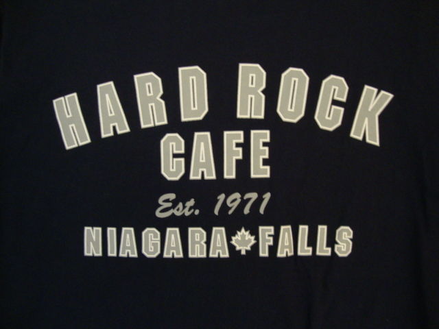 Hard Rock Cafe Niagara Falls Canada Souvenir Established 1971 Navy T Shirt M - $14.56