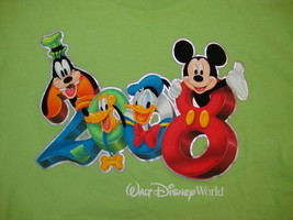 Walt Disney World 2008 Micky Mouse Donald Pluto & Goofy Graphic Print T Shirt L - £11.68 GBP