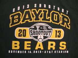 NCAA Baylor Bears College University Football Fan 2013 Shootout Green T Shirt XL - $14.85