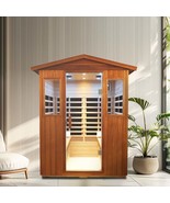 4-Person Outdoor Infrared Sauna - Khaya Wood - $4,196.99