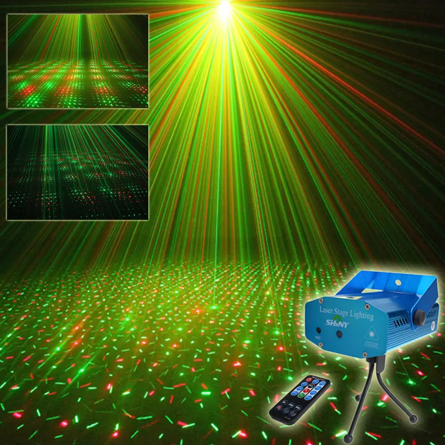 Mini R&amp;G Remote Full s Sky/24 Pattern Laser Projector Bar Shop Dance Disco Party - £136.01 GBP