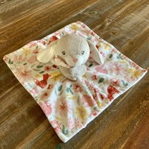 Modern Moments by Gerber Bunny Rabbit lovey security blanket Floral Minky - $14.57