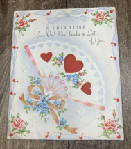 Vintage Valentine Unused Folded From One Who Thinks A Lot Of You 1930s - £4.77 GBP