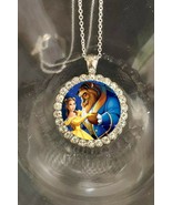 Beauty and the Beast Belle enchanted animated  silver necklace fast ship... - £14.85 GBP