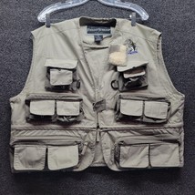 Field &amp; Stream Men’s Sz XL Fishing Vest Fly Fishing Multi Pocket Zip Khaki - £18.94 GBP