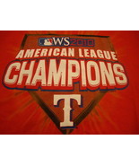 MLB Texas Rangers 2010 American League Champions Red T Shirt XL - £11.67 GBP