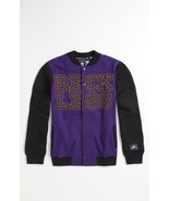 MEN&#39;S GUYS YOUNG &amp; RECKLESS Y&amp;R BASEBALL VARSITY FLEECE PURPLE/BLACK JAC... - $1,112.68 MXN