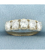 5-Stone Diamond Wedding or Anniversary Band Ring in 14k Yellow Gold  - $2,662.81 CAD