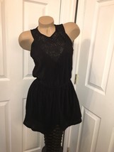Black Bebe lace  jumper romper small - $731.80 MXN