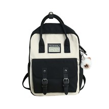 Stylish Simple Backpack Retro Women&#39;s Bags Contrast Colors Aesthetic Backpack Fo - £29.82 GBP