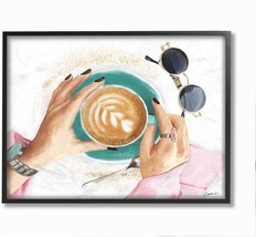 Stupell Industries Glam Latte Women&#39;s Fashion Accessories Coffee, Designed by - £35.96 GBP