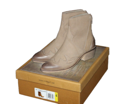 Vintage 7 Brand Tan Bown Melrose Ankle Boot Size US 6 Cowboy Back Zip NE... - $31.50