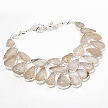 Golden Rutile Gemstone Handmade Fashion Ethnic Necklace Jewelry 18&quot; SA 4164 - £11.87 GBP