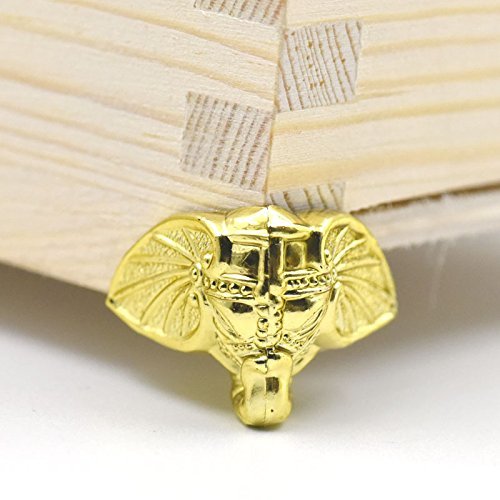 Primary image for Bluemoona 20 Pcs - Plastic Jewelry Chest Boxes Wood Decorative gold Feet Leg Cor