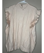 Womens Boutique Sweater Top Apricot Short Sleeve 2X - $19.95
