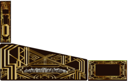 Atgames Legends Pinball ALP Great Gatsby Sheek pin Decal Pinball Graphics Art - £70.79 GBP+