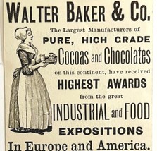 Walter Baker Cocoa Chocolates 1894 Advertisement Victorian Exposition 2 ... - £11.71 GBP