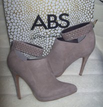 Abs By Allen Schwartz Lenna Bootie Taupe Studded Ankle Strap Boots 8.5 New - £95.30 GBP