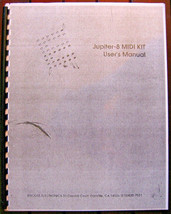 Roland Jupiter 8 MIDI KIT User&#39;s Manual Booklet, Spiral Bound Reproduction - £15.56 GBP