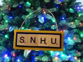 SNHU Penmen Southern New Hampshire University Christmas Ornament Scrabble Tiles - $9.89