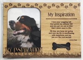MY INSPIRATION Dog Profile Laser Engraved Wood Picture Frame Magnet - $9.90