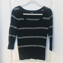 Maurice&#39;s Black White Stripe Sweater Small/Med - £9.34 GBP