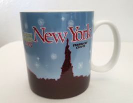 Starbucks New York Happy Holidays 2009 Mug 16 oz Christmas Night Skyline - $11.86