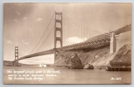 Golden Gate Bridge California RPPC Real Photo Postcard W30 - £6.34 GBP