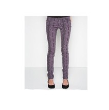 Womens/Jrs Fox Racing Glam Legging Fit Skinny Jeans Purple Snakeskin Print New - £19.97 GBP
