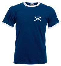 Scotland T Shirt - Ringer Scottish flag tee - £10.37 GBP