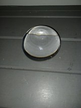 Vintage Clear Glass Convex Dome Magnifying Paperweight Round 3.25&quot; X 2&#39;&#39; - $15.00