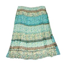 AGB Women&#39;s XL Boho Chiffon Floral Cottage Midi Long Peasant Skirt Elast... - £19.79 GBP