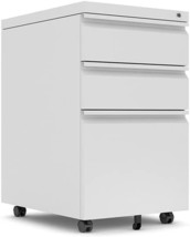 Gangmei Steel Mobile File Cabinet With Lock And Drawers, Under Desk Metal - £122.33 GBP