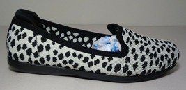 Clarks Size 6 Wide CARLY DREAM Black White Interest Loafers New Women&#39;s Shoes - £84.91 GBP