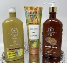 Bath &amp; Body Works Aromatherapy Aroma Oasis Pineapple Lime  3 Piece Gift Set - £38.62 GBP