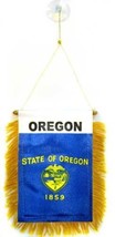 Wholesale lot 3 State of Oregon Mini Flag 4&#39;&#39;x6&#39;&#39; Window Banner suction cup BEST - £4.72 GBP