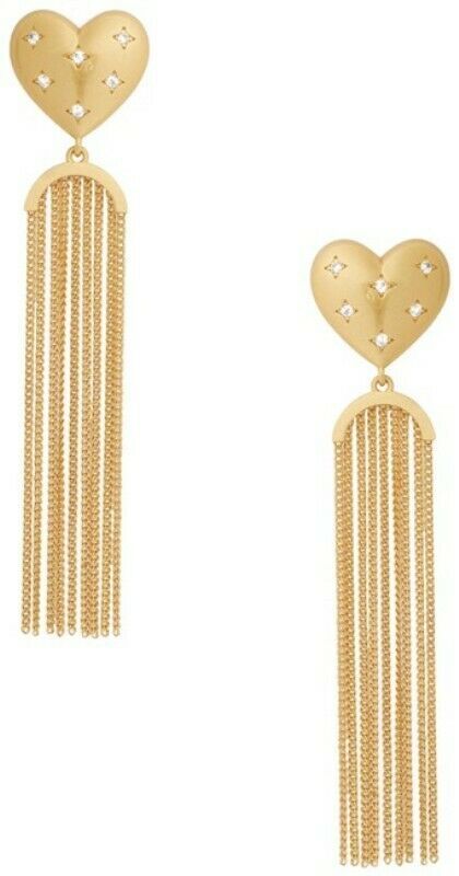 Primary image for KATE SPADE NEW YORK MY PRECIOUS FRINGE HEART EARRINGS NWT