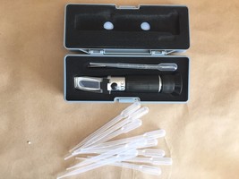 0-80% Brix Refractometer Syrup, Jam, Sauces, Juice Concentrates + (10) Pipettes - £35.96 GBP