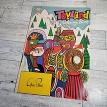 Vintage 1971 Coloring Book J Strauss Glass Block TOYLAND Santa Christmas - $11.71