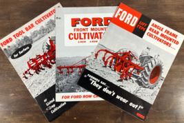 Ford Tractor Cultivator 50s 60s Dealer Sales Brochure Lot (3) Lift Front... - £23.44 GBP