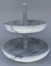 JT Handmade Marble Two Tier Fruit Bowl - £230.20 GBP